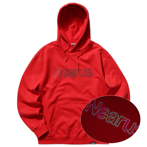 SILICON PRISM LOGO HOODIE [RED]