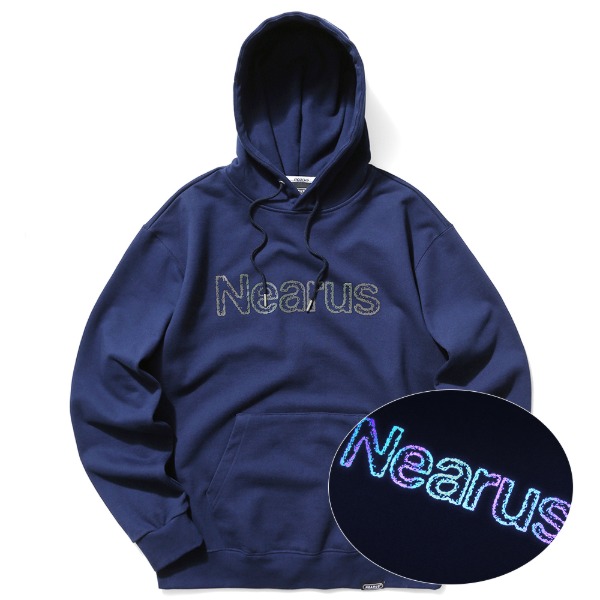 SILICON PRISM LOGO HOODIE [NAVY]